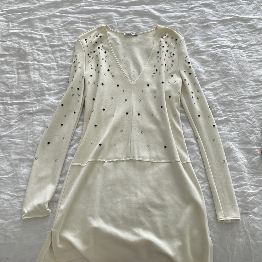 Zara embellished mini dress